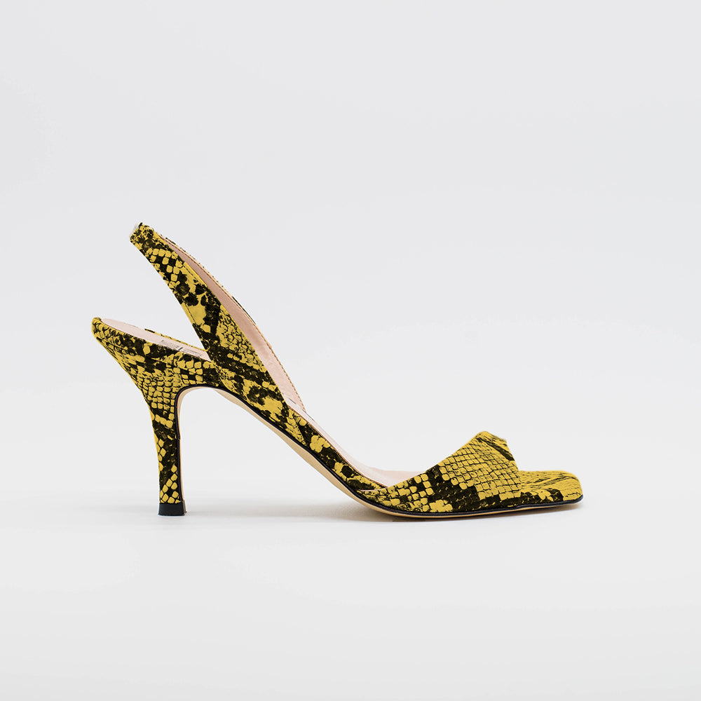 Slingback PALMA 2633 pitonato Giallo - Vista laterale