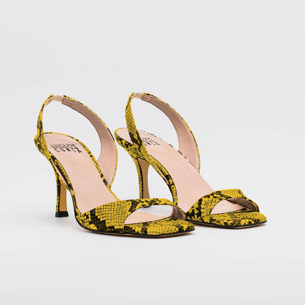 Slingback PALMA 2633 pitonato Giallo - Vista frontale
