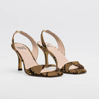 Slingback PALMA 2633 pitonato Madrid quercia - Vista frontale