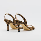 Slingback PALMA 2633 pitonato Madrid quercia - Vista posteriore