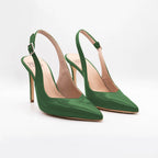 Slingback verde smeraldo vernice PERIS 2613