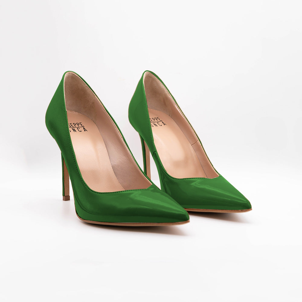 Décolleté verde smeraldo vernice PERIS 2658