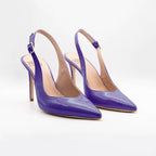 Slingback PERIS 2613 vernice Viola - Vista frontale