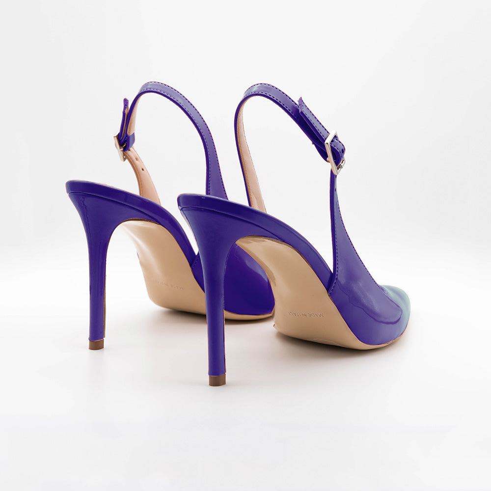 Slingback PERIS 2613 vernice Viola - Vista posteriore