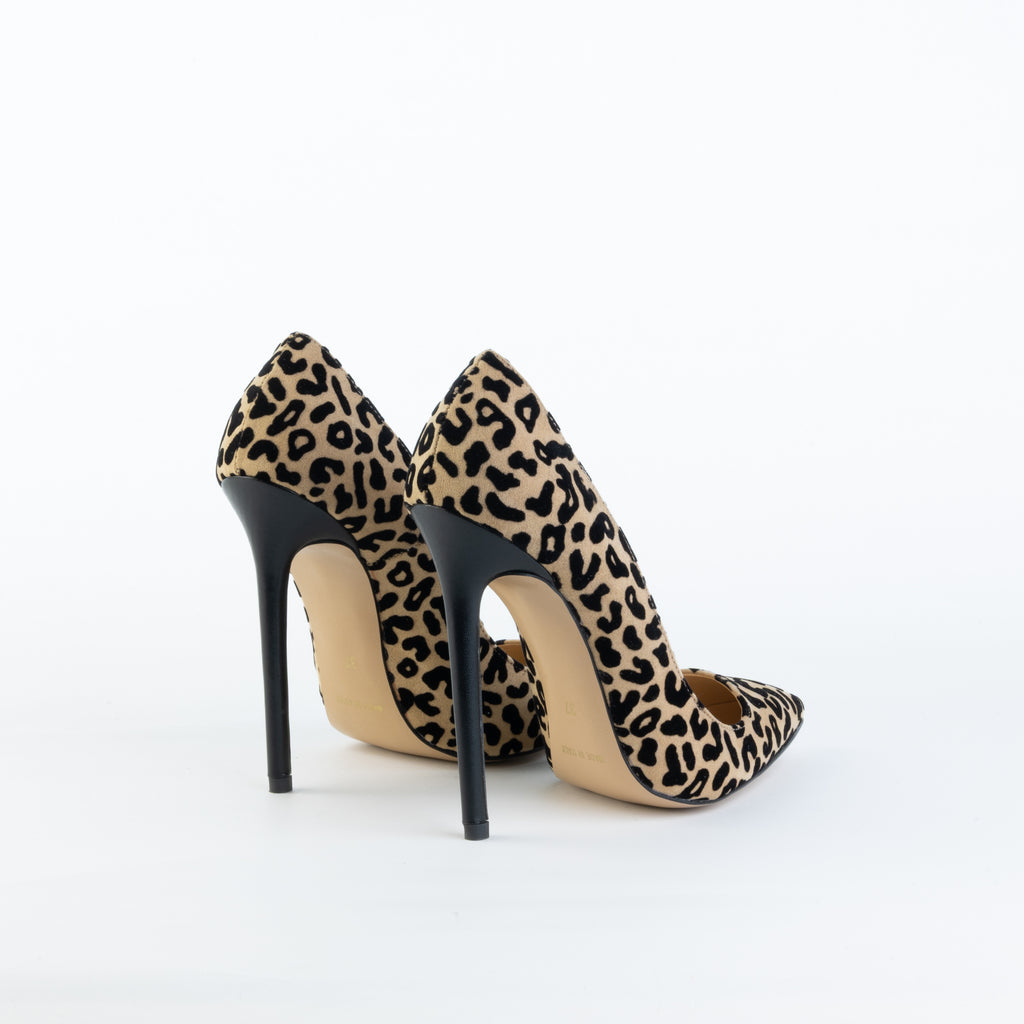 Décolleté camoscio leopardato DUBAI