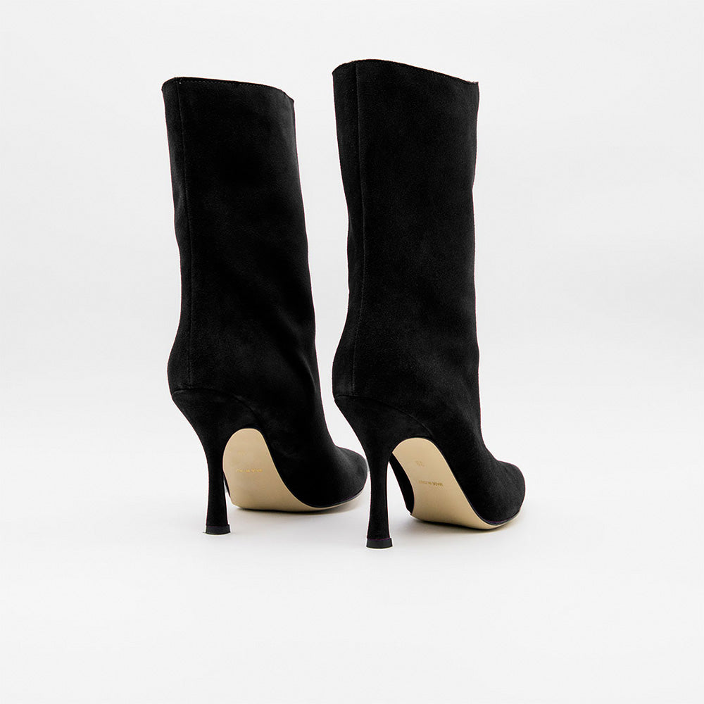 Tronchetto suede nero BERLINO 2676 - Dettaglio