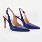 Slingback PERIS 2613 pelle Blu Scuro - Vista frontale