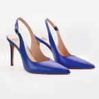 Slingback PERIS 2613 pelle Blu - Vista frontale