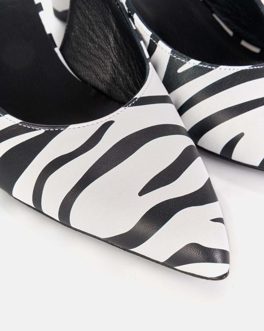 Slingback WANDA pelle zebra - vista 4