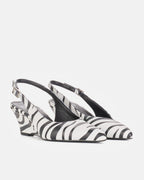 Slingback WANDA pelle zebra - vista 2