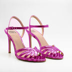 Sandalo DANY 2610 serpente met Fucsia (2) - Vista frontale