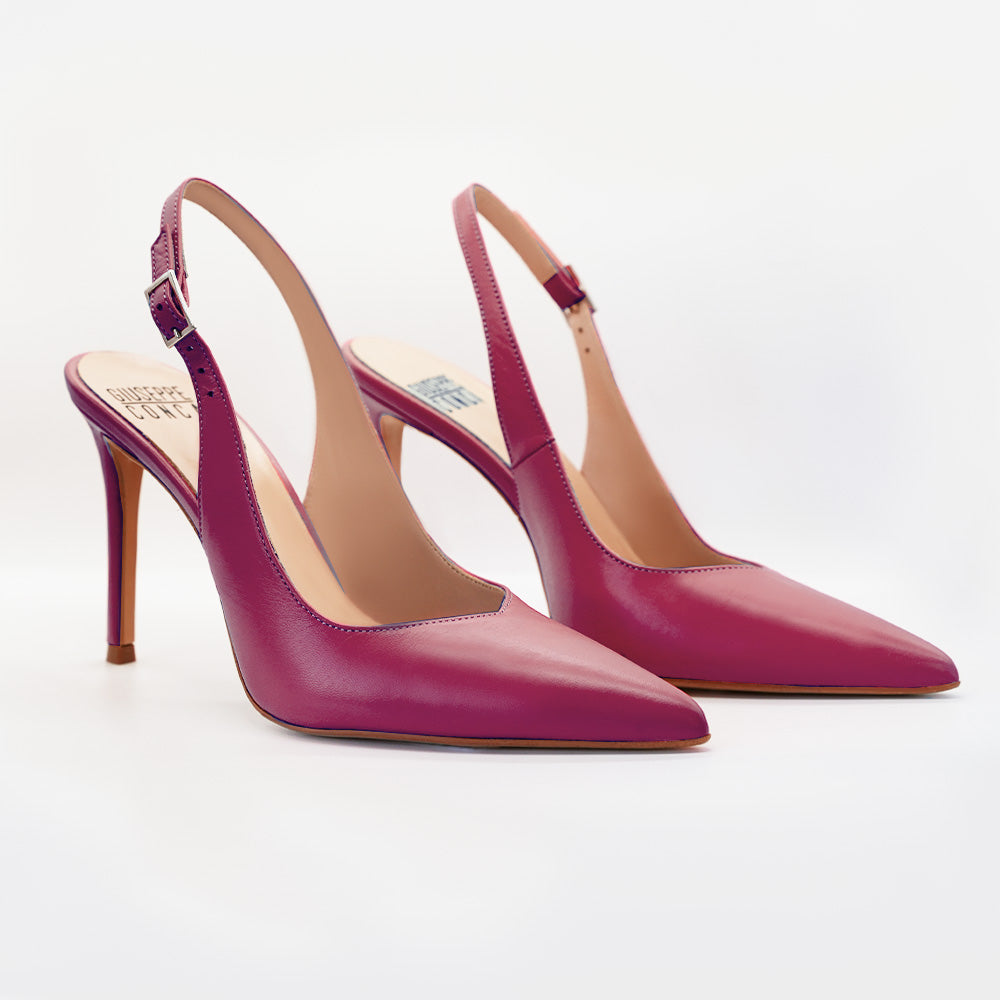 Slingback PERIS 2613 pelle Magenta - Vista frontale