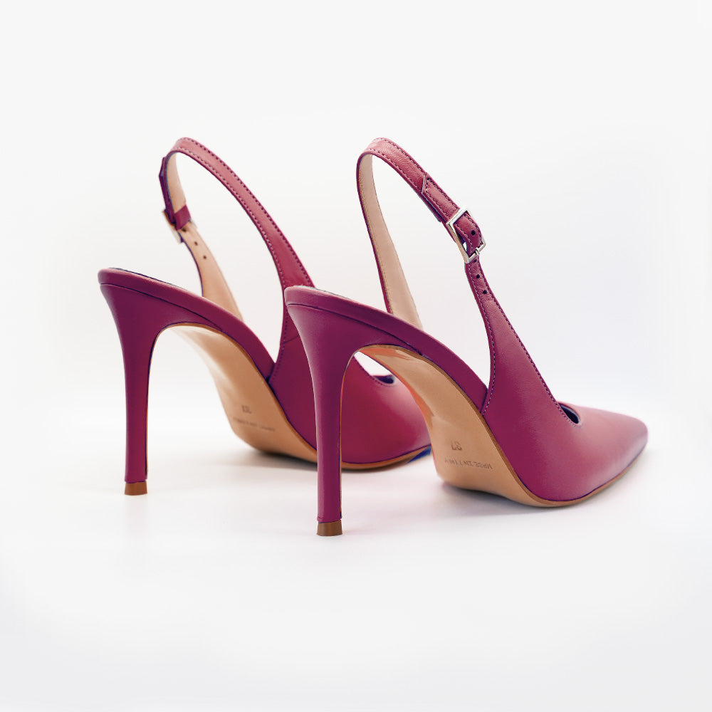 Slingback PERIS 2613 pelle Magenta - Vista posteriore