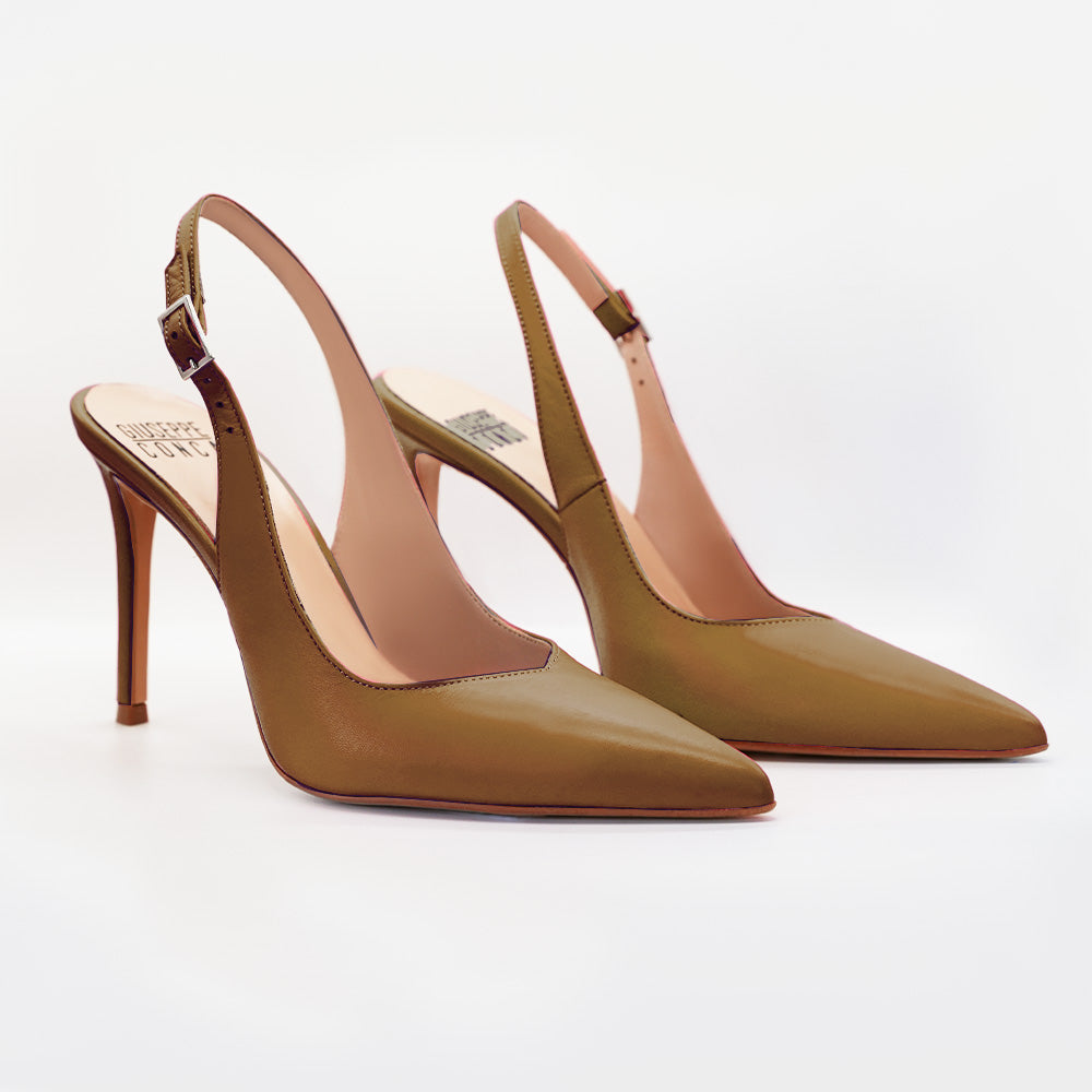 Slingback PERIS 2613 pelle Marrone - Vista frontale