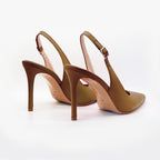 Slingback PERIS 2613 pelle Marrone - Vista posteriore