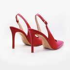 Slingback PERIS 2613 pelle Rosso - Vista posteriore