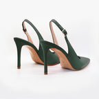 Slingback PERIS 2613 pelle Verde Smeraldo - Vista posteriore