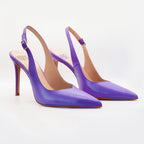 Slingback PERIS 2613 pelle Viola - Vista frontale